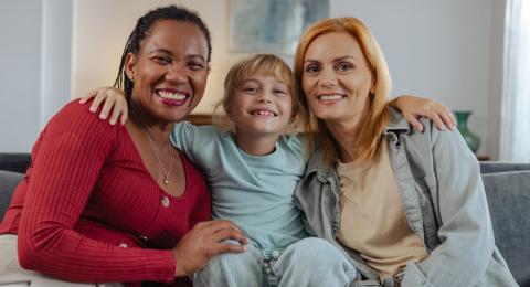 Two moms and a child