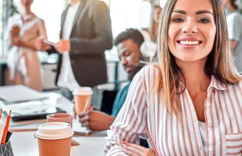 Woman smiling