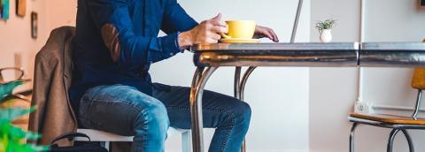 Person sitting at table