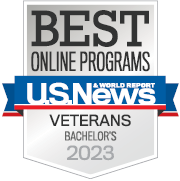 2023 US News Best Online Bachelors Vet Icon