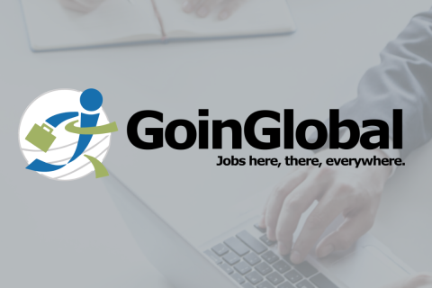 GoinGlobal logo on top of an image of hands on a keyboard
