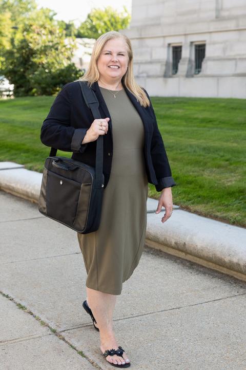 Marlene walking in Concord
