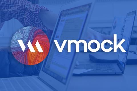 vmock logo on top of an image of laptops 