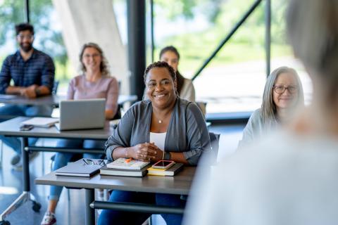 Classroom with older adults