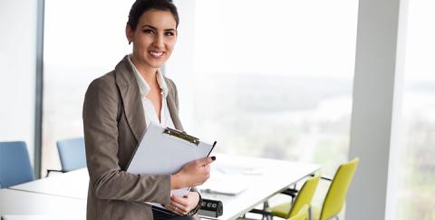 Girl with clipboard