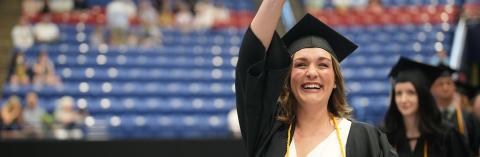 2023 Commencement grad waiving