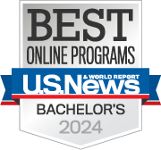 2024 Best Online Programs Bachelors U.S. News and World Report trust badge