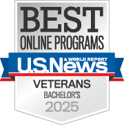 2025 Best Online Programs Veterans Bachelors U.S. News and World Report trust badge