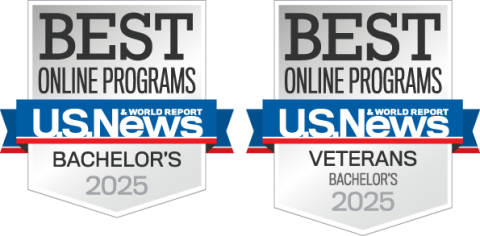 2025 Best Online Programs Bachelors U.S. News and World Report trust badges